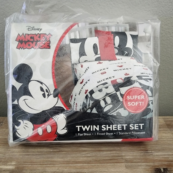 Disney | Bedding | Nwt Disney Mickey Mouse Twin Sheet Set | Poshmark